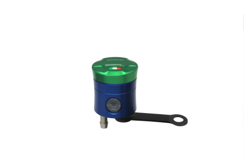 Brake fluid reservoir ACCOSSATO CNC-worked FU151 straight bracket included green