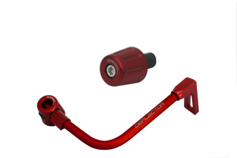 Lever guard in aluminium + left end ACCOSSATO DE004 with red hose and joint right