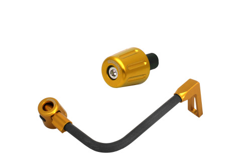 Lever guard in Carbon + left end ACCOSSATO DE009 with black hose and joint right