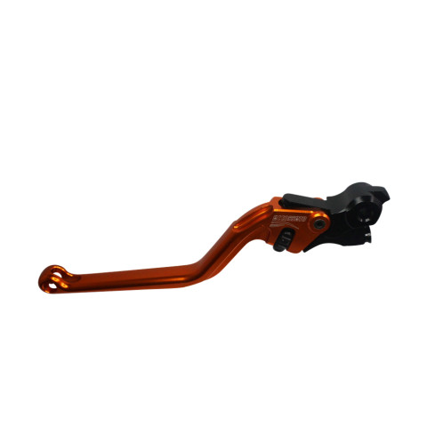 Clutch Lever ACCOSSATO ESA090 fixed CNC-worked aluminium, orange