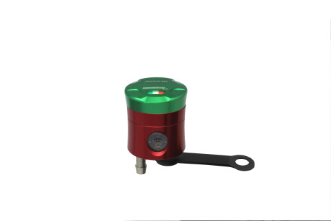 Brake fluid reservoir ACCOSSATO CNC-worked FU151 straight bracket included green