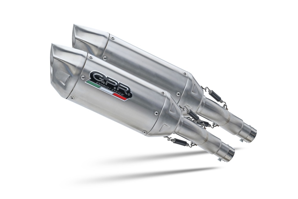 Dual slip-on exhaust GPR FURORE-X INOX D.64.FXSC Matte Black