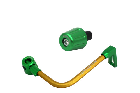 Lever guard in aluminium + left end ACCOSSATO DE004 with gold hose and joint right