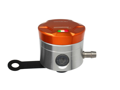 Brake fluid reservoir ACCOSSATO CNC-worked FU010 straight bracket included orange
