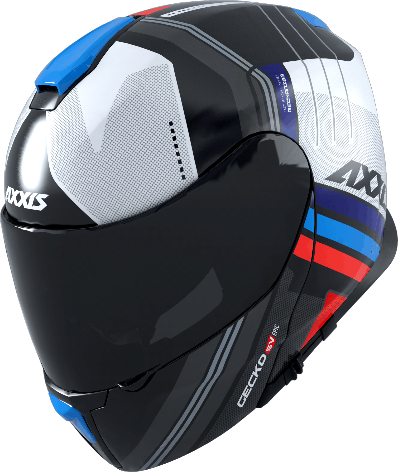 FLIP UP helmet AXXIS GECKO SV ABS epic b7 gloss blue M