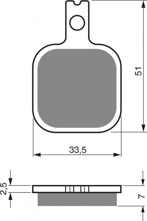 Disk pločice GOLDFREN 119 S3 (1 set = 6 pcs)