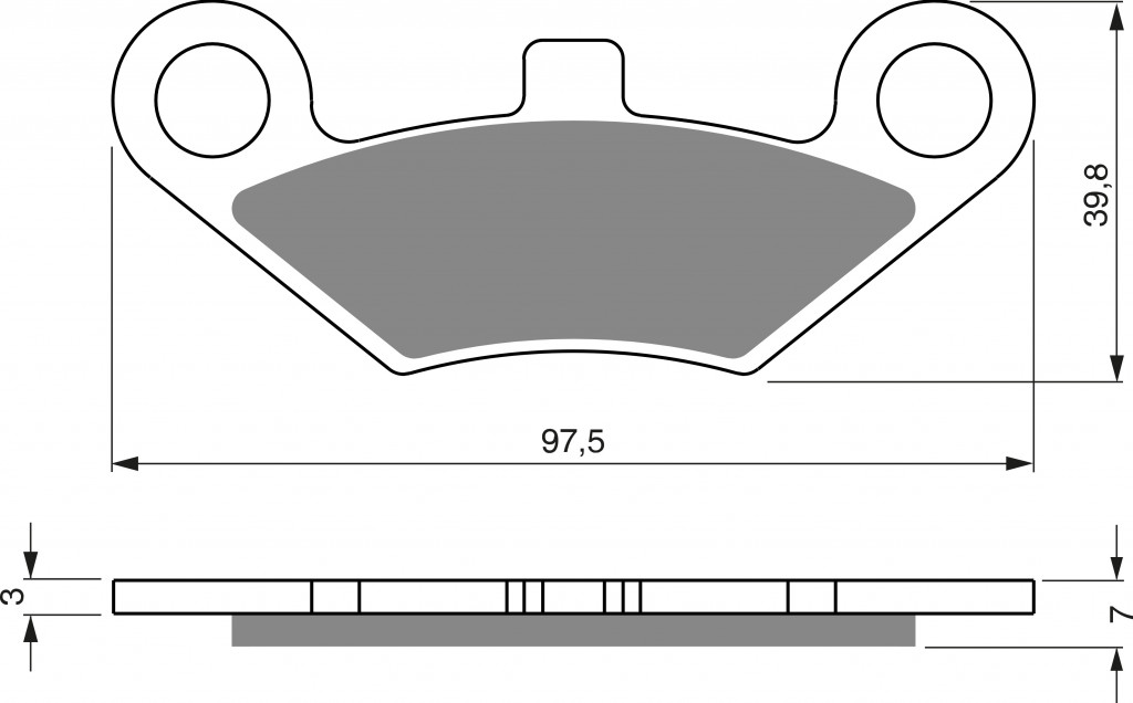 Disk pločice GOLDFREN 284 S33 OFF-ROAD REAR