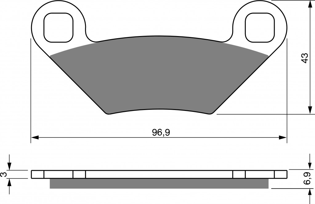 Disk pločice GOLDFREN 300 S33 OFF-ROAD REAR