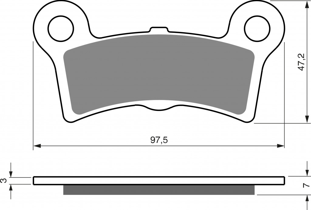 Disk pločice GOLDFREN 354 S3 (1 set = 4 pcs)