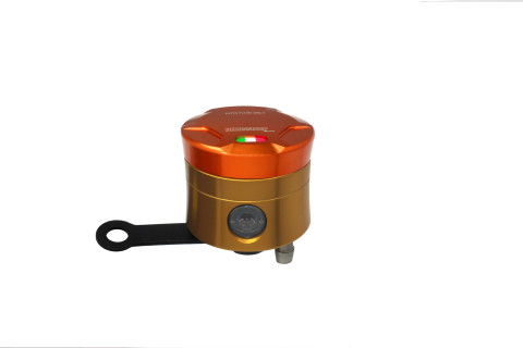 Brake fluid reservoir ACCOSSATO CNC-worked FU104 straight bracket included orange