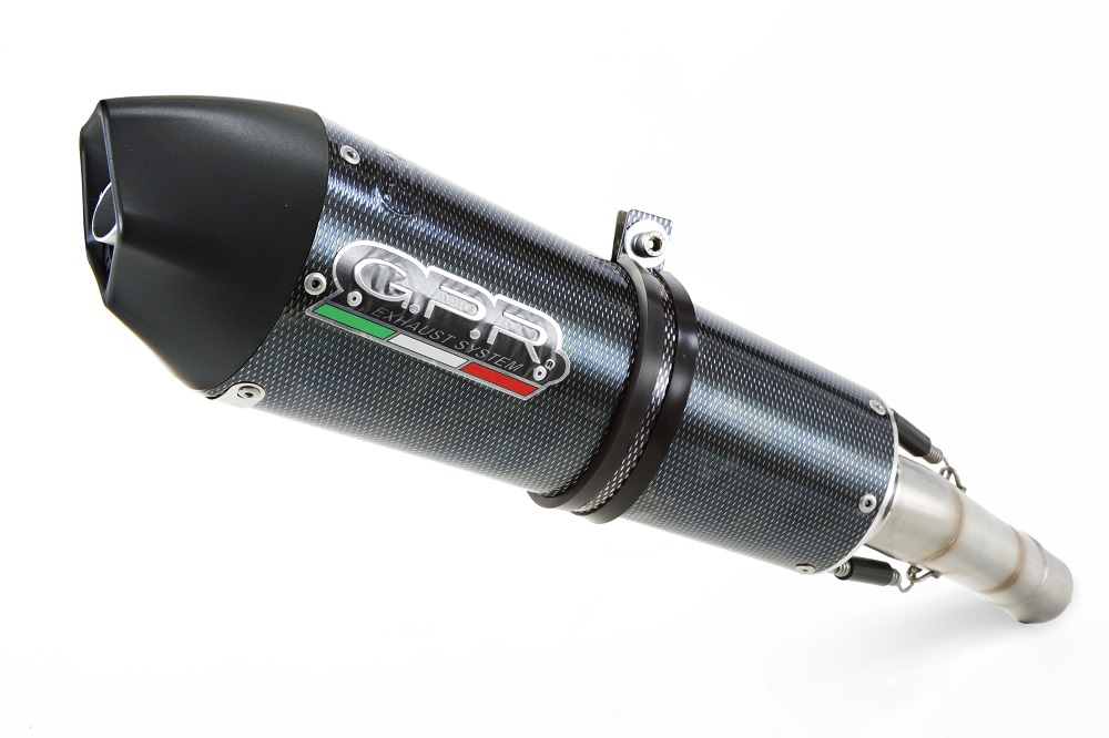 Slip-on exhaust GPR GPE ANN. Y.166.GPAN.PO Carbon look including removable db killer, link pipe and catalyst