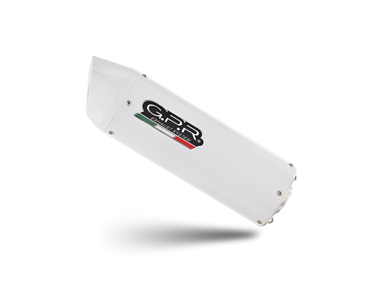 Slip-on exhaust GPR ALBUS EVO4 E5.CF.10.1.ALBE5 White glossy