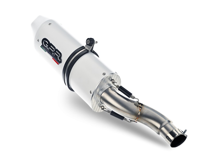 Slip-on exhaust GPR ALBUS EVO4 E5.KT.108.1.ALBE4 White glossy