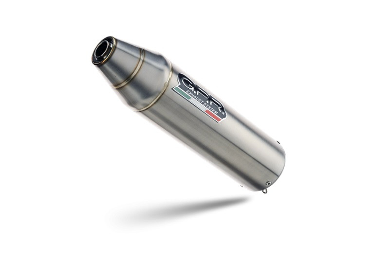 Slip-on exhaust GPR DEEPTONE QUSP.158.DE Brushed Stainless steel including removable db killer and link pipe