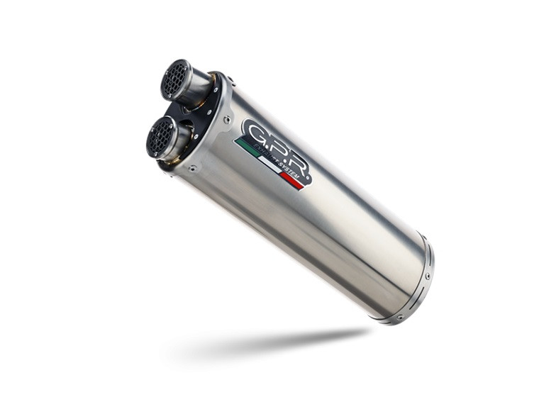 Cijeli ispušni sustav GPR Dual Inox E5.CO.Y.230.1.CAT.DUAL.IO Brushed Stainless steel including removable db killer and catalyst