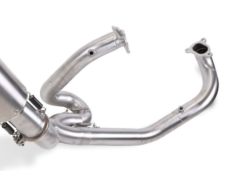 Slip-on exhaust GPR DUAL POPPY E5.BM.99.1.DUAL.PO Inox Carbon look including removable db killer and link pipe
