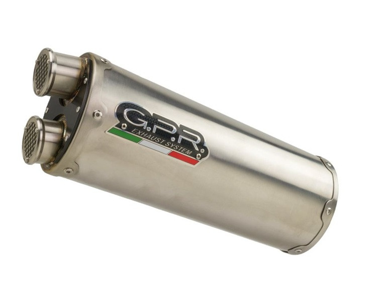 Slip-on exhaust GPR HYPER DUAL BLACK TITANIUM BM.109.1.HYDU.BLTIT Matte Inox including removable db killer and link pipe
