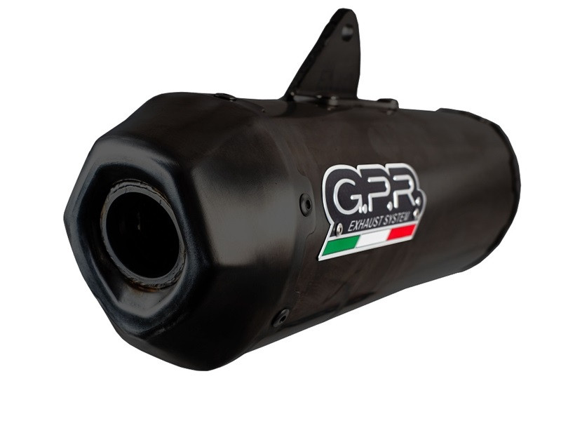 Slip-on exhaust GPR PENTAROAD VO.5.1.CAT.PE.BL Matte Black including removable db killer, link pipe and catalyst