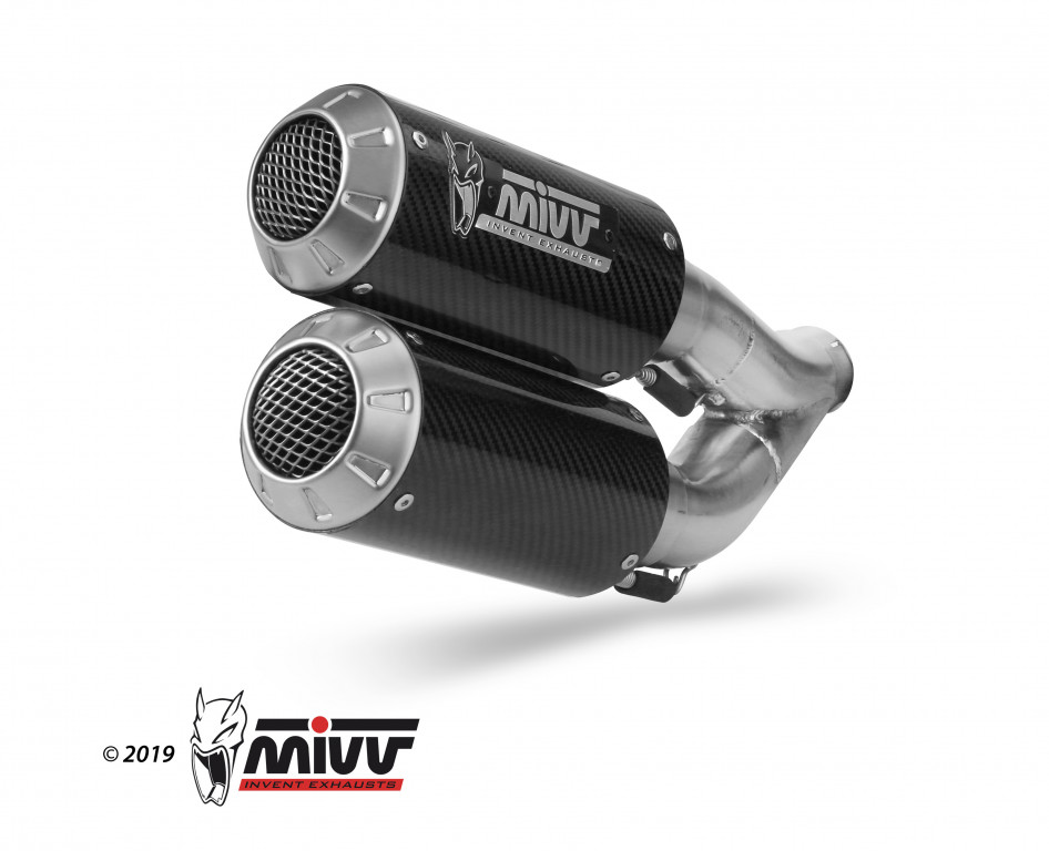 Full exhaust system 4x2x1x2 MIVV MK3 H.073.SM3C Carbon for HONDA CB 650 F / FA 2014-2018