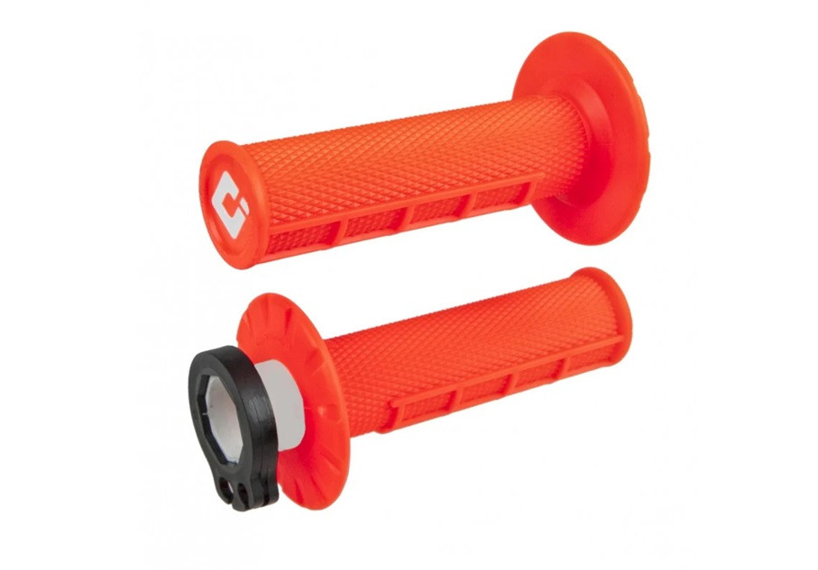 Grips set Lock-on ODI MX V2 H36HWO Flo-Orange Half-Waffle