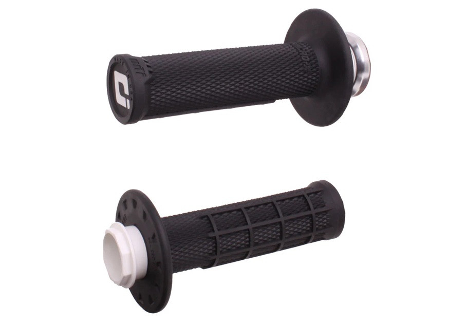 Grips set Lock-on ODI MICRO-X V2 H36MXB Black/Silver Half-Waffle