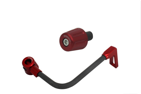 Lever guard in Carbon + left end ACCOSSATO DE009 with black hose and joint right