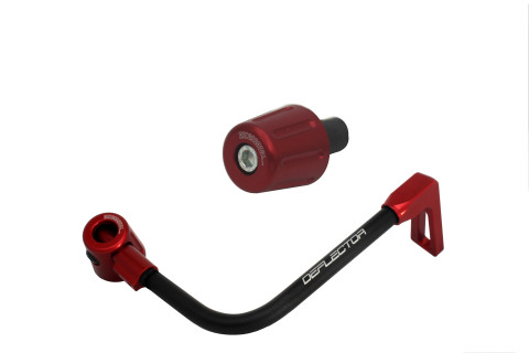 Lever guard in aluminium + left end ACCOSSATO DE004 with black hose and joint right