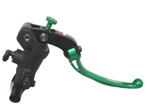Radial brake master cylinder ACCOSSATO PC009 19 x 18 with folding lever,green