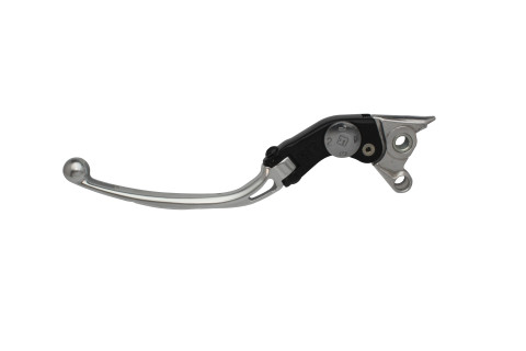 Adjustable folding lever ACCOSSATO LV008 in aluminium for original clutch master cylinders silver