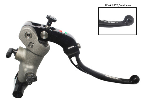Radial brake master cylinder ACCOSSATO PC002 19 x 18 with folding lever,black