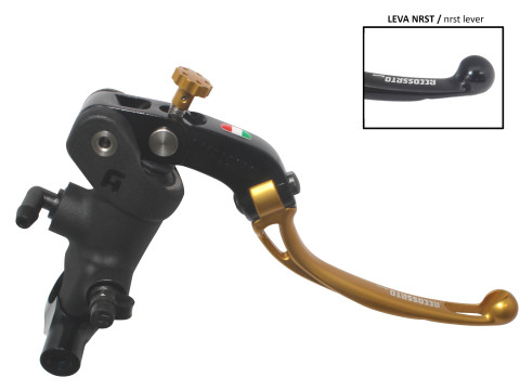 Radial brake master cylinder ACCOSSATO PC009 19 x 18 with folding lever,gold