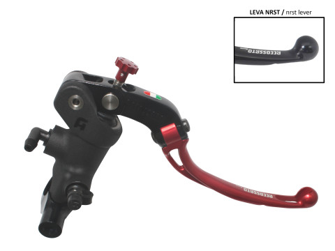 Radial brake master cylinder ACCOSSATO PC014 19 x 20 with folding lever,red
