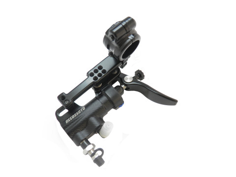 Thumb brake master cylinder ACCOSSATO BP002 piston diam. 10.5 mm with short lever and bracket included