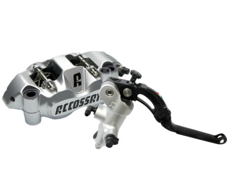 Accossato Kit: Painted Brake Master Cylinder 19X20 (CY043) + Painted Couple of Brake Calipers Distance 108 With ST Brake Pads (PZ004) ACCOSSATO ZY043 Crni