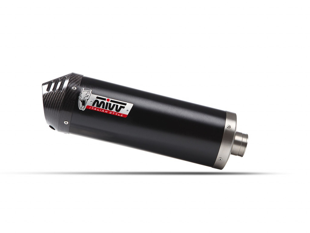 2 silencers kit MIVV OVAL K.023.LVC Black / Carbon cap for KAWASAKI ZZR 1400 2006-2007