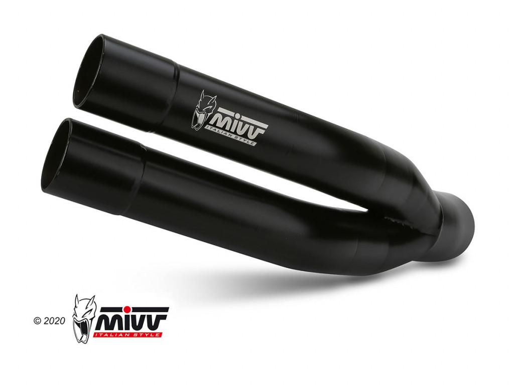 Silencer MIVV DOUBLE GUN K.052.SDGB Steel black for KAWASAKI Z 900 2020-2024