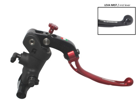Radial brake master cylinder ACCOSSATO PC009 19 x 18 with folding lever,red