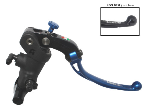 Radial brake master cylinder ACCOSSATO PC009 19 x 18 with folding lever,blue