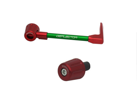 Lever guard in aluminium + left end ACCOSSATO DE004 with green hose and joint right