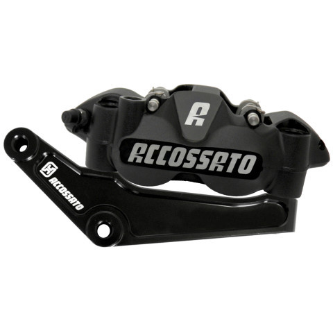 Pair of front radial brake calipers + bracket ACCOSSATO KITA28 for Harley Davidson