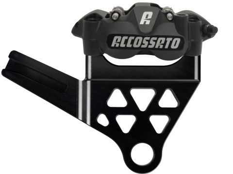Radial Brake Caliper kit rear + brake flange ACCOSSATO KITA32 for Harley Davidson Softail