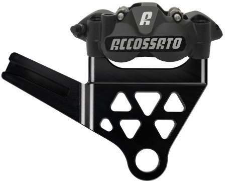 Radial Brake Caliper kit rear + brake flange ACCOSSATO KITA32 for Harley Davidson Softail