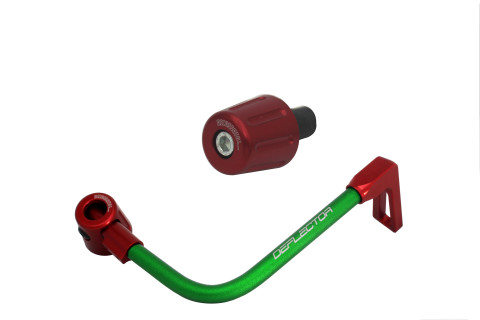 Lever guard in aluminium + left end ACCOSSATO DE004 with green hose and joint right