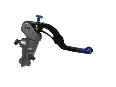 Radial brake master cylinder ACCOSSATO CY006 CNC-worked 16x18 with Revolution lever, green