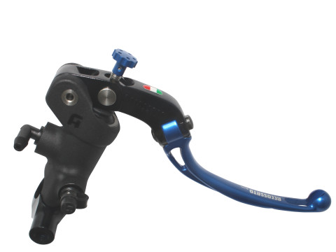 Radial brake master cylinder ACCOSSATO PC009 19 x 18 with folding lever,blue