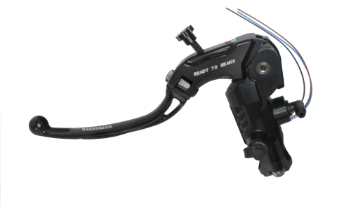 Clutch master cylinder ready to brake ACCOSSATO CY099 16x18 with black folding lever (nut + lever)
