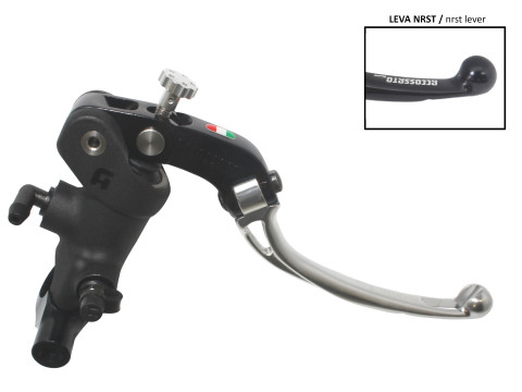 Radial brake master cylinder ACCOSSATO PC011 19 x 19 with folding lever,silver