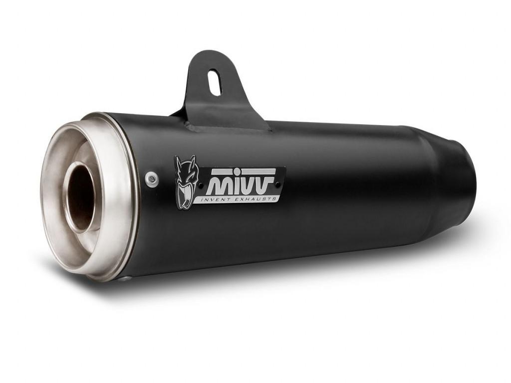 2 silencers kit MIVV GHIBLI M.012.LGB Ceramic Black / Stainless Steel for MOTO GUZZI V7 III 750 2017-2020