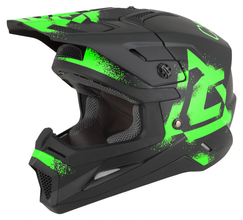 Motocross Helmet CASSIDA CROSS CUP 2 CREW JUNIOR black matt/green fluo S