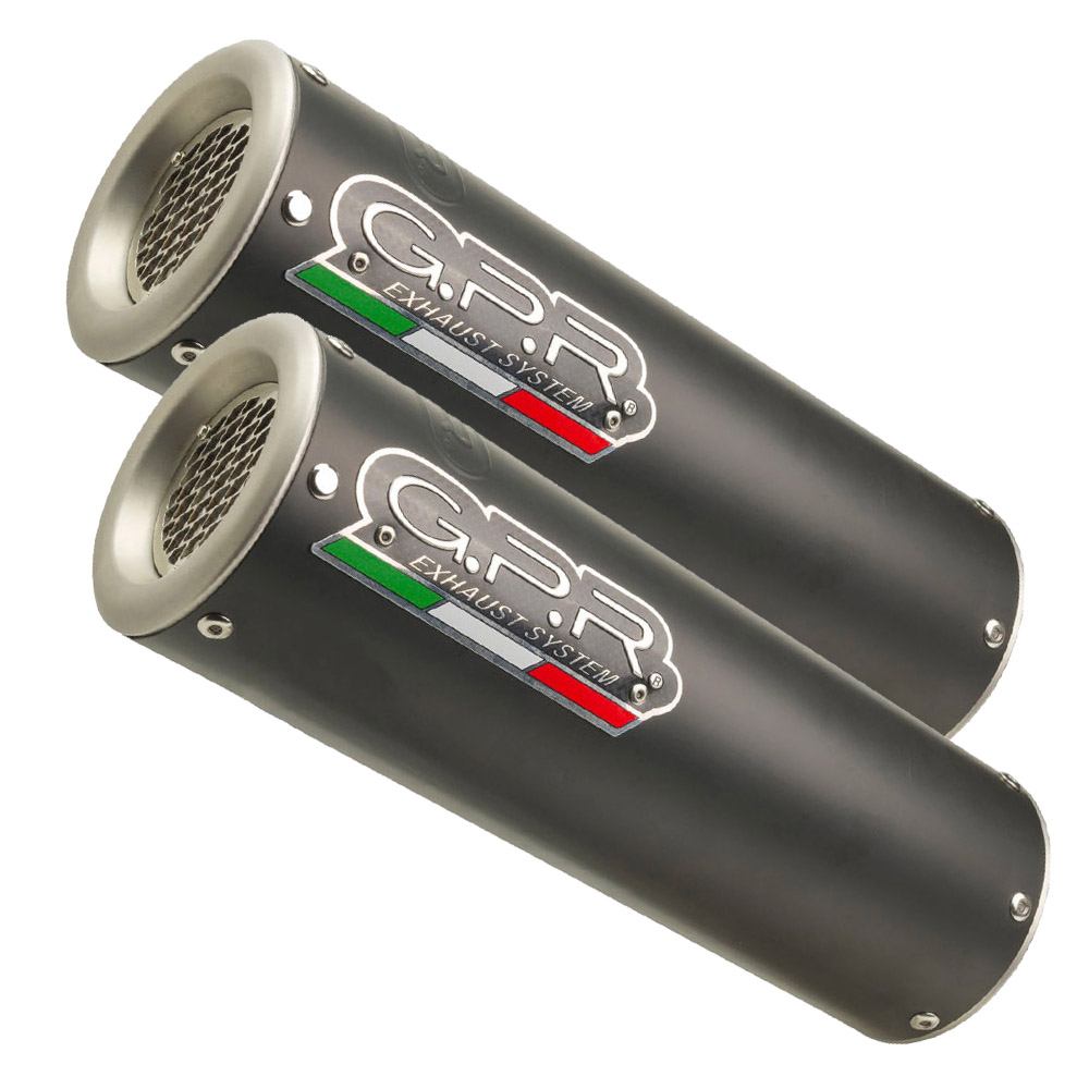 Dual slip-on exhaust GPR M3 S.158.M3.BT Matte Black including removable db killers and link pipes